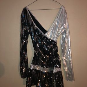 One piece sparkly dance costume